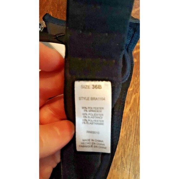 Bra Size 36B Black T-Shirt Microfiber Bobbie Brooks Demi Everyday Comfort NEW - Picture 5 of 5
